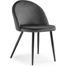 Stol on a metal frame Dodo metal/velor, black/gray 52x55x77 cm