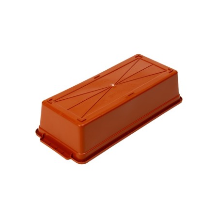 Box for growing green onions, 40 × 19 × 10 cm, 21 holes, red-8