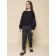 Sweatshirt for girls, height 146 cm, black color