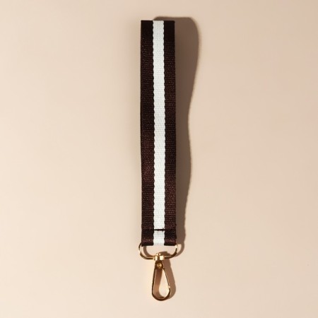 Handle-toil for bags, slings, 20 × 2.5 cm, brown/white color-1
