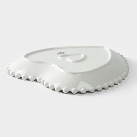 Porcelain plate Magistro "Heart", D = 30 cm, white color-2