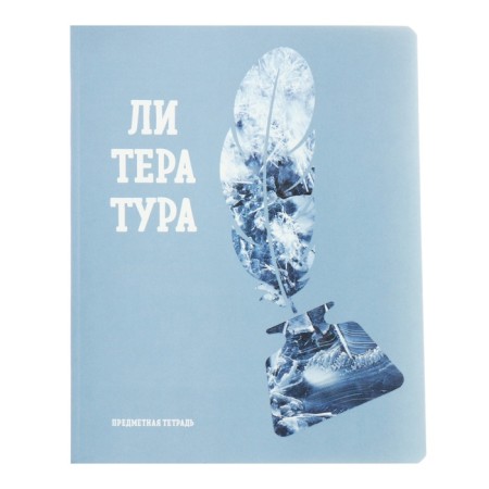 A notebook “Hints”, 48 sheets in a ruler, “Literature”, coated cardboard, matte lamination, Touch varnish, OFSET block
