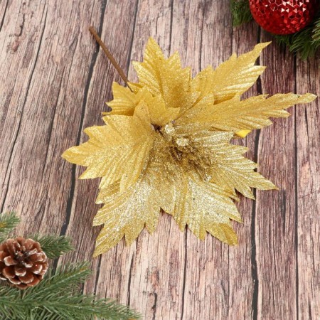 Decor "Cold Flower" 27x20 cm, gold