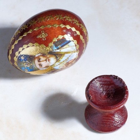 Souvenir egg "Nikolai Wonderworker", on a stand-1