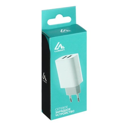 Network charger Luazon LN-110AC, 2 USB, 2 A, white-3