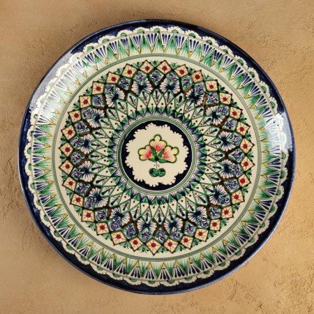 Largan Rishtan ceramics "Patterns", 36 cm, blue-4