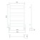 Water heated towel rail LARUSSO "Quatro" P7, 500x800 mm, 319 W, lower connection
