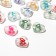 Acrylic bead "English letters" mix, heart 12 × 12 mm, color mix