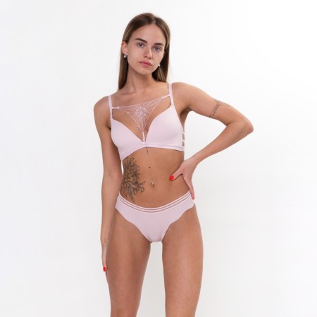 Female set (top/panties), powder color, size 75V-7