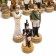 Chess figures "Patriotic War", h king-8 cm, h Parashka-6 cm, d-2.5 cm