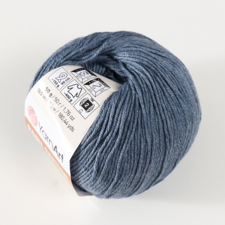 Yarn "Baby Cotton" 50% acrylic 50% cotton 165m/50g (453 jeans)-1