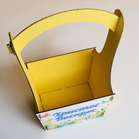 Wooden Kashpo "Christ Risen", 20x12.5x28.5 cm, yellow-5