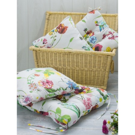 Decorative pillow for lightning flies, size 40x40 cm, white color