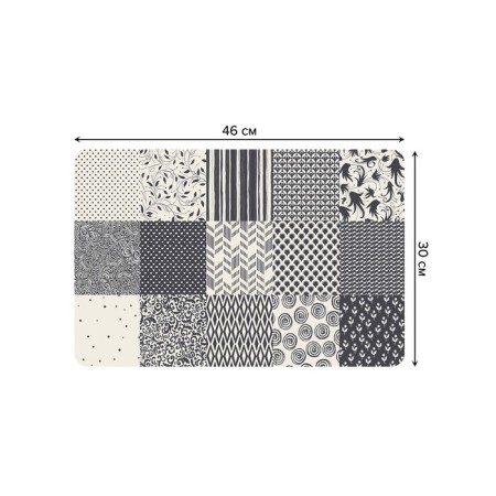 A set of napkins for setting the table "Monochrome patchwork", rectangular, rounded edges, size 30x46 cm, 4 pcs-2