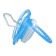 Nipple is an orthodaken dummy "Dino" with a cap, +0 months, blue