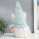 Interior light doll "Dwarf in a cap with bunny ears, sequins" Blue 30x8x8 cm