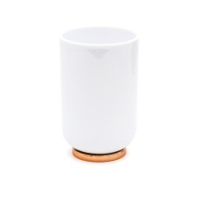 Alba cup, white color/copper