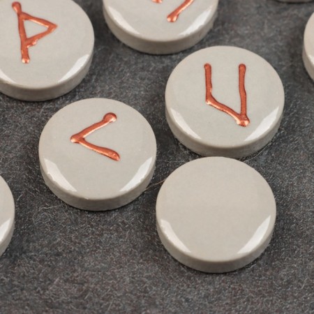 Set "Scandinavian runes", ceramics, 24 runes-2