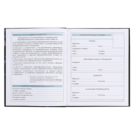 Diary for grades 5-11 Technoboom No. 1, integral cover, glossy lamination, 48 sheets, block 70 g/m2-5
