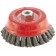 Matrix Ushm brush, d = 125 mm, m14, cup, two -row, twisted wire 0.5 mm