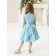 Bella dress, height 110 cm, turquoise color