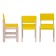 Stool adjustable birch "cornflower", yellow color