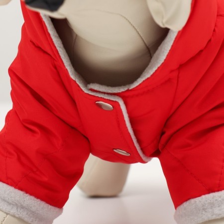 Winter overalls for animals, 3xl (DS 33-35, Osh 35-37, OG 44-48 cm), red-3