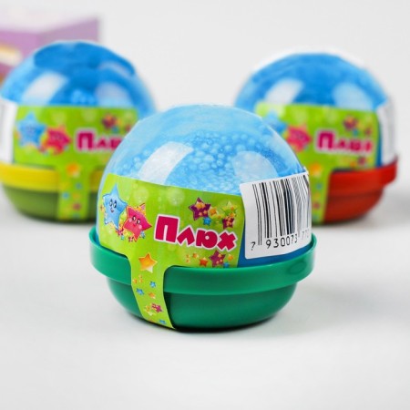 Slime "Plus", with balls, blue capsule 40 g-1
