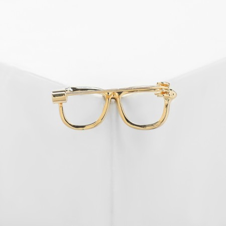 Brooch "Glasses" of the frame, color gold-1