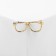 Brooch "Glasses" of the frame, color gold