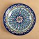 Plate of the Rishtan ceramics "Flowers", 23 cm, blue