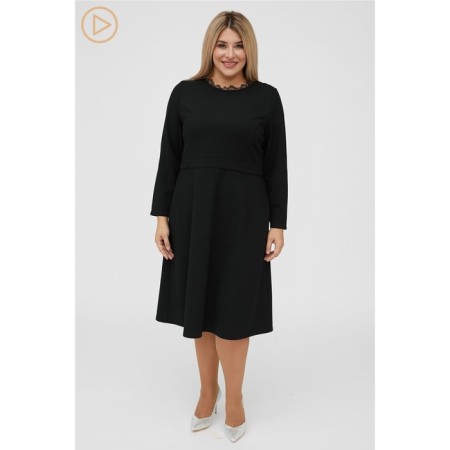 Female dress, size 64, black color-1