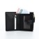 Women's wallet on the button, black color