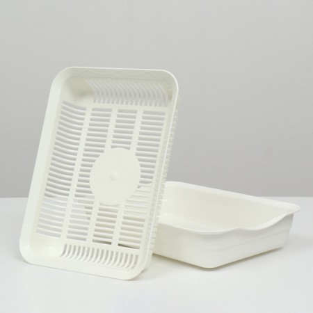 Toilet with a grid, 35.5x26x7 cm, white-4
