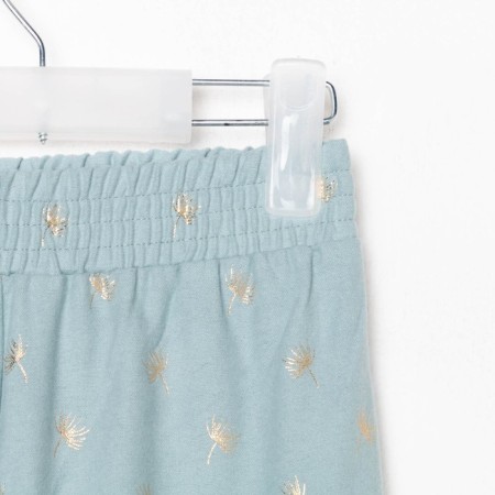 Pajama nursery from a flannel (shirt, trousers) KAFTAN "Dandelions", height 122-128, mint-11