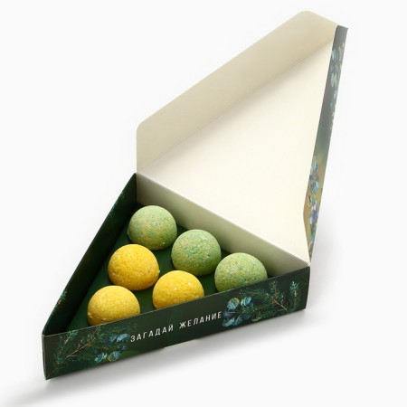 Gift set of cosmetics “Bright holiday!”, Bath bombs 6 x 20 g, aroma apple punch, pure happiness-3