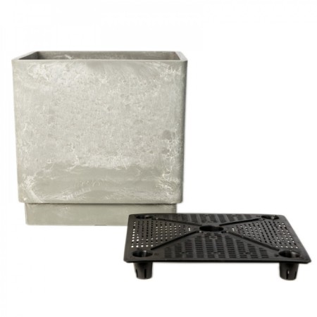 Kashpo for flowers and plants, light charcoal 30x30x30cm, 23l 10702058-2