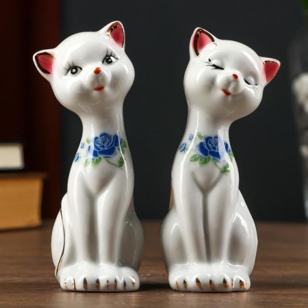 Souvenir ceramics "Pussy" (set 2 pcs) 13x4 cm