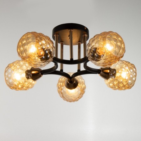 Svetogor chandelier "Love" 5x60W E27 Black 53x53x23cm