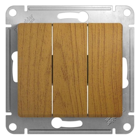 Switch Sche GSL000531 Glossa, SP, 10A, 3 keys, oak