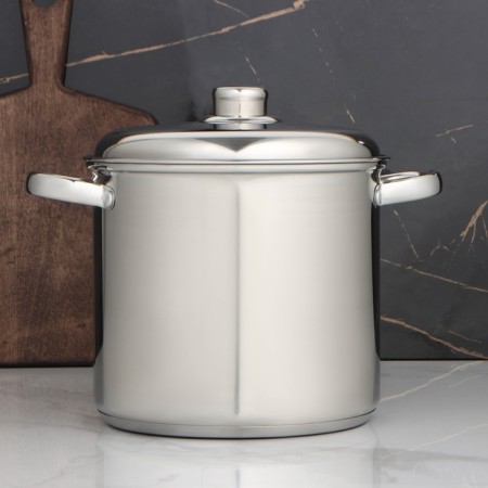 Stainless steel pan Magistro Grande, 5.5 l, metal cover, capsule, induction