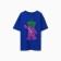 Female T-shirt, bright blue, size One size (42-46)