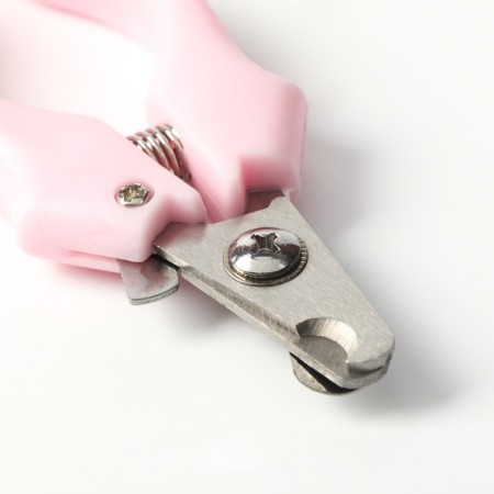 Small side claws with curly handles, a hole of 9 mm, pink-1