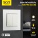 Silent Matt Matte Glass, 10 A, 2 cl., Hidden, glass, white