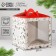 Confectionery box with a window, a chest, Happy New Year, 20 x 20 x 20 cm, New Year
