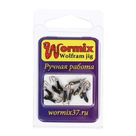 Mormyshka goat Uralka turned over with a golden crown, weight 0.3 g, size 2-1