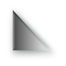 Mirror tiles with fake 10 mm, triangle 20 x 20 cm, silver EvoForm