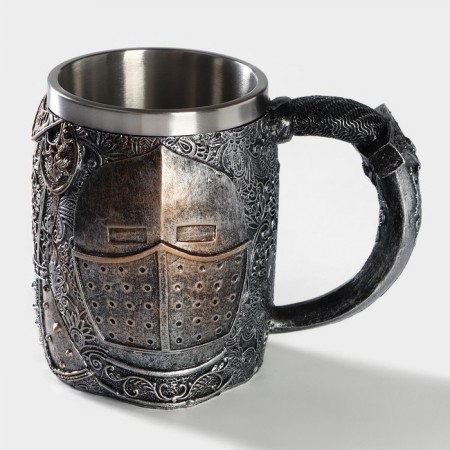 Stainless steel mug, 400 ml, silver color