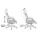Playing armchair zombie runner black/blue, textiles/eco. Kozha, cross plastic
