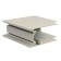 Connector for overhead magnetic tire pipelines, 35 mm. Angular. Vertical. Uniel, IP20, white color